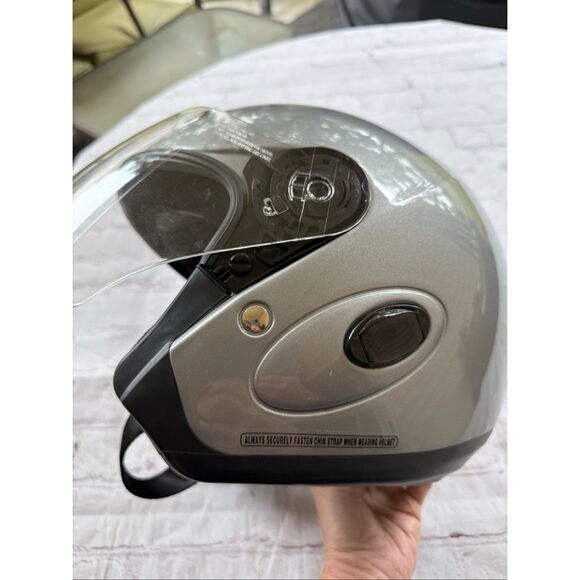 HJC Size XL Full Face Motorcycle Riding Helmet Silver Modular Power Sport Cl-33 - Picture 7 of 12